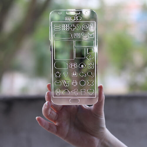Regua UX Stencil Motorola Transparente